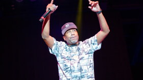 Rob Base performs during the "I Love The 90's" tour on Sunday, Aug. 7, 2022, at RiverEdge Park in Aurora, Ill.