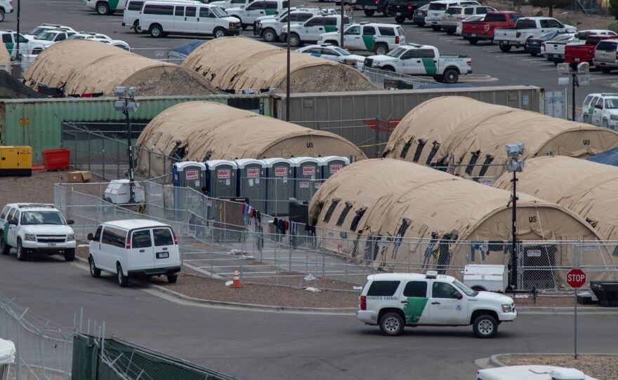 Tents at a temporary holding facility for migrants in El Paso, earlier this year. Under President Trump, the Department of Homeland Security focus has shifted increasingly towards immigration and border enforcement.
