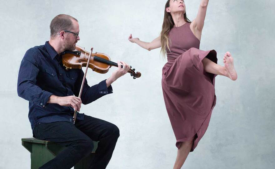 Dancer Erica Ruse and musician Pete Polansky perform Rebecca Margolick's piece "Taoide" in an undated photo.