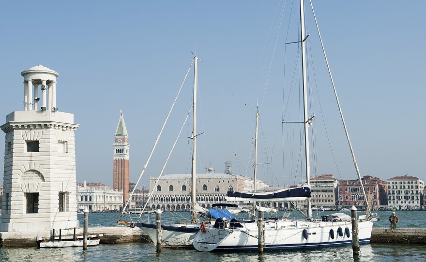 The quayside at Compagnia della Vela in Venice, Italy, is largely deserted. Authorities have targeted yacht owners as part of a crackdown on tax evasion, and many boat owners have sailed to other countries in the Mediterranean.