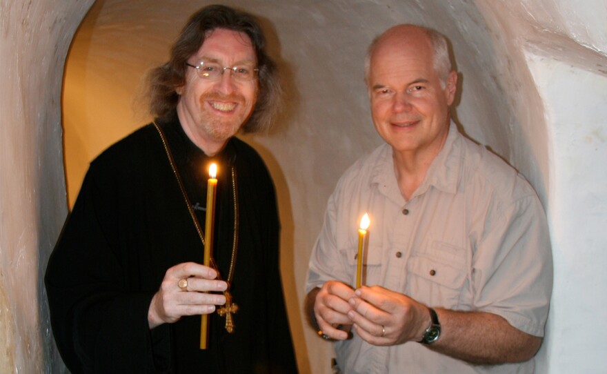 "Mysteries Of The Jesus Prayer" focuses on the ancient and obscure Christian prayer first recited by the Apostles more than 2,000 years ago in the Egyptian desert. During the film, the Very Rev. Dr. John McGuckin and Dr. Norris J. Chumley (both pictured) travel to the caves, monasteries and convents where the faithful still chant this ancient meditation.