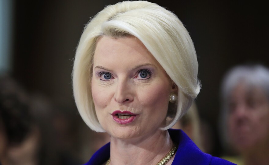 Callista Gingrich of Virginia, wife of former House Speaker Newt Gingrich, testifies on Capitol Hill in Washington, in July.
