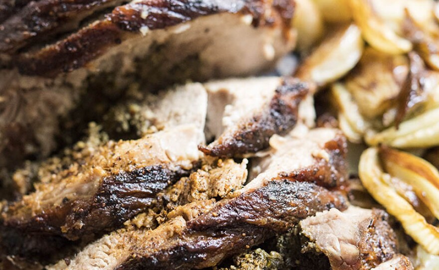 Milk Street cook Matthew Card prepares a hearty fennel-rosemary porchetta, consisting of aromatic herbs and peppery spices.