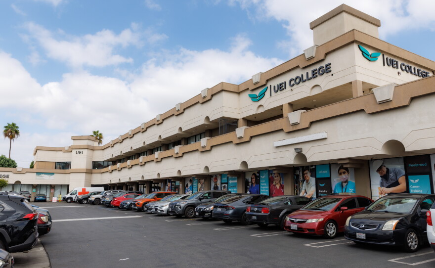 UEI College has 22 campuses, mainly in California, including this one in Huntington Park.