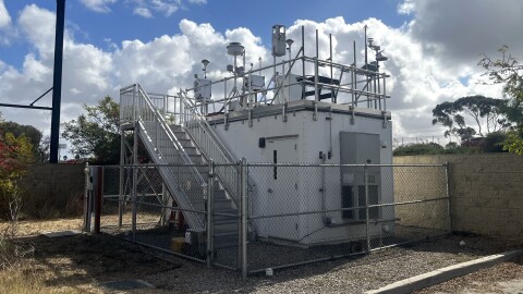 The hydrogen sulfide analyzer at the San Diego Fire-Rescue Department station in San Ysidro, photographed on Friday, Nov. 15, 2024.