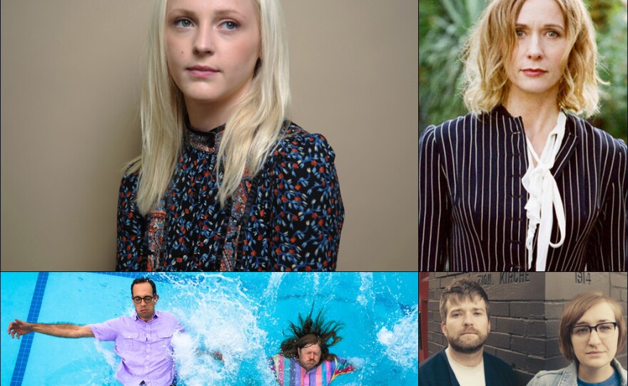 Clockwise from upper left: Laura Marling, Sam Phillips, Bed., Peals