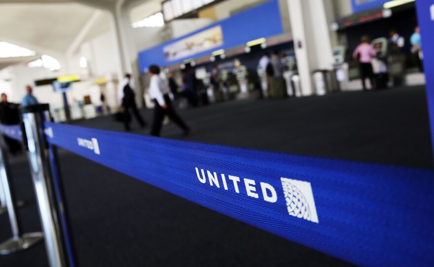 The United Airlines terminal is viewed at Newark Liberty Airport on July 8, 2015 in Newark, N.J. The airline was criticized on Sunday for enforcing its buddy pass dress code, barring from the plane two girls in their early teens who were wearing leggings.