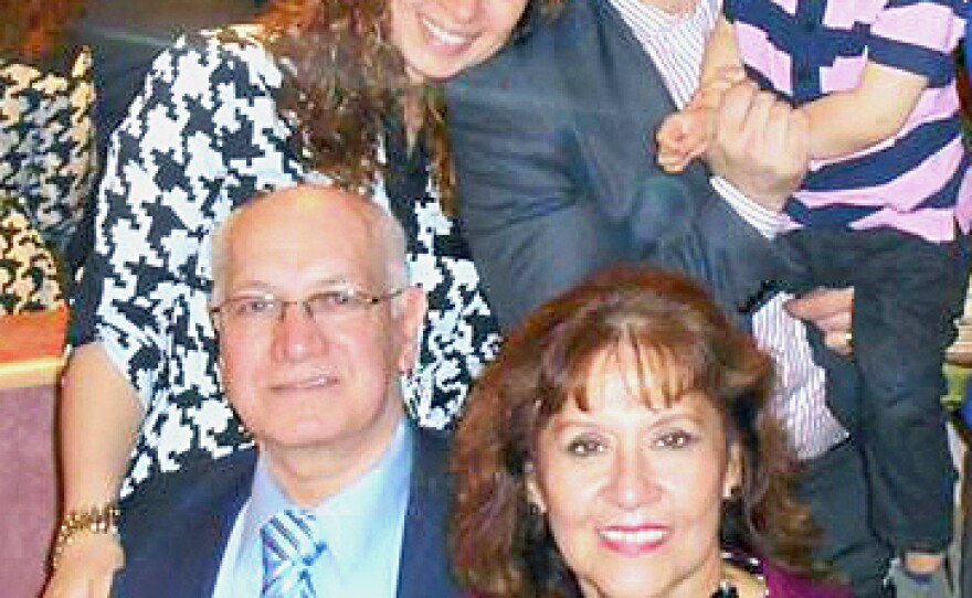 Three generations under one roof: Grandparents Lizandro and Elizabeth Limongi (front) live in Queens, N.Y., with their daughter Diana Limongi Gabriele and son-in-law Ludovic Gabriele and toddler grandson Enzo.