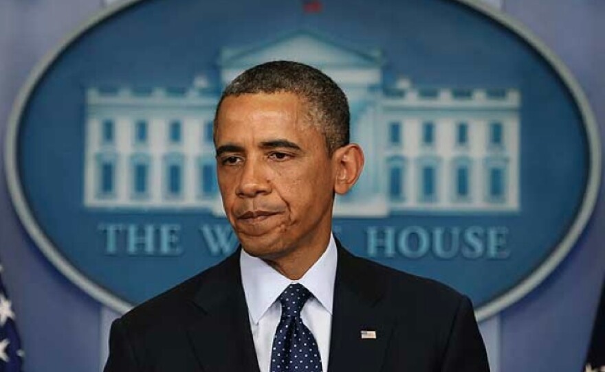 President Barack Obama speaks about today's bombing at the Boston Marathon, April 15, 2013 in Washington, DC.