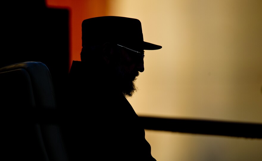 Cuban former President Fidel Castro gives a speech, on Sept. 3, 2010, at the University of Havana. Castro spoke to the students about the possibility of a nuclear war.