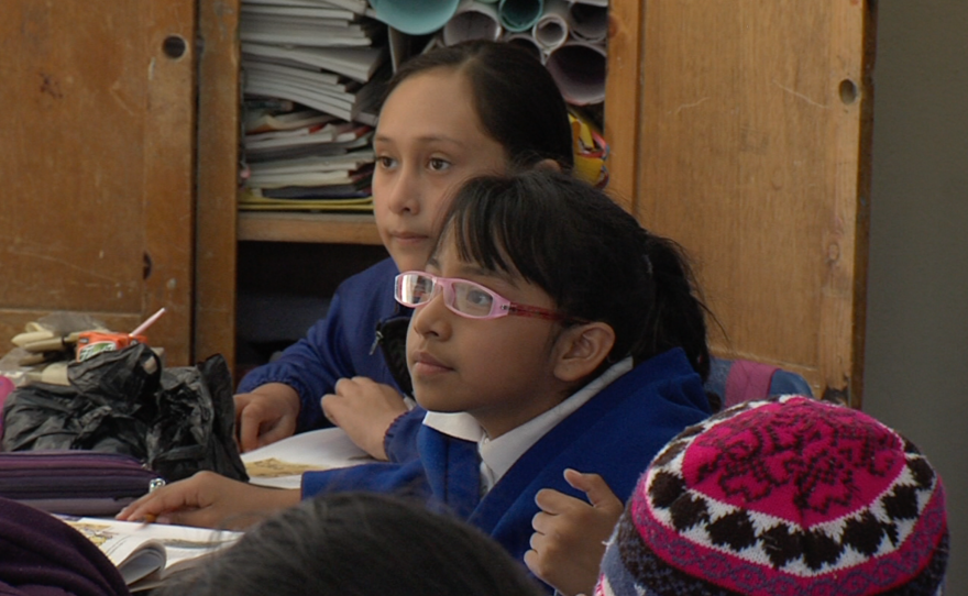 Students at an elementary school in the Las Torres neighborhood of Tijuana, Dec. 2, 2015.