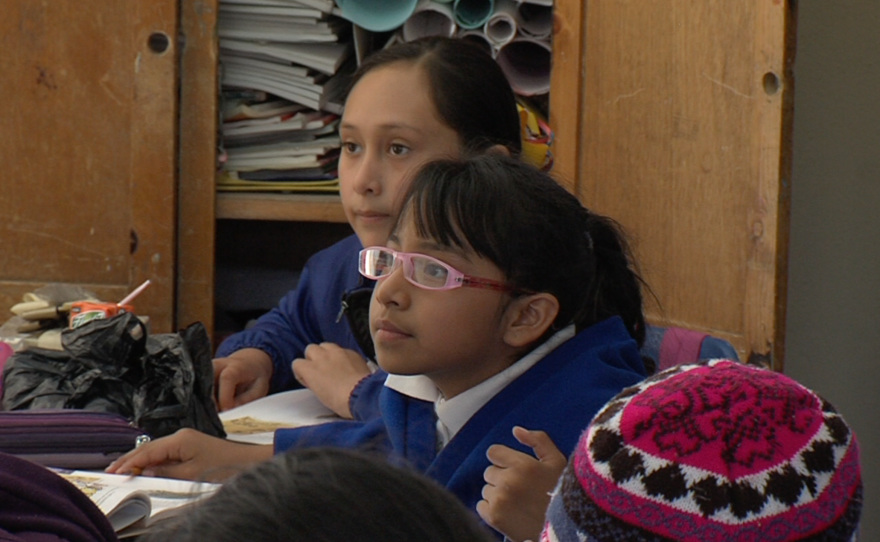 Students at an elementary school in the Las Torres neighborhood of Tijuana, Dec. 2, 2015. 