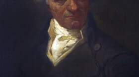 A portrait of Gov. Elbridge Gerry hangs in a hallway at the State House in Boston. In 1812, Gerry drew up a redistricting plan to protect his cronies — leading to the word "gerrymander."