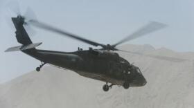 A UH-60 Black Hawk conducts a mission over northern Afghanistan in 2011.
