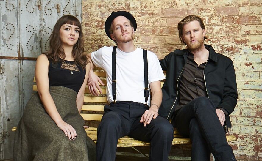 The Lumineers (from left): Neyla Pekarek, Jeremiah Fraites and Wesley Schultz.