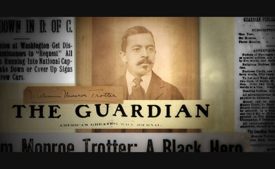 W.M. Trotter, founder and editor-in-chief of The Guardian, leads the battle against “The Birth of a Nation” in Boston.