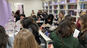 Customers gather around shelves of books in Meet Cute bookstore on January 20, 2025. Meet Cute Bookstore is one of the 14 participating bookstores joining the 2025 San Diego Book Crawl.