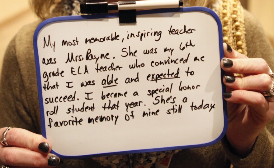 "My most memorable, inspiring teacher was Mrs. Payne. She was my 6th grade ELA teacher who convinced me that I was able and expected to succeed. I became a special honor roll student that year. She's a favorite memory of mine still today." - Mississippi teacher Darla Miller