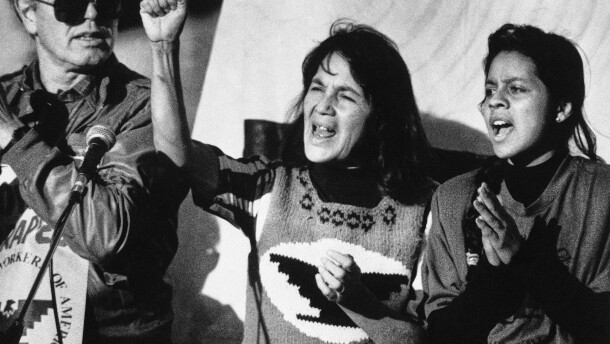 Dolores Huerta is seen at the California Democratic Party's 2025 State Convention at the Anaheim Convention Center in Anaheim, May 31, 2025.