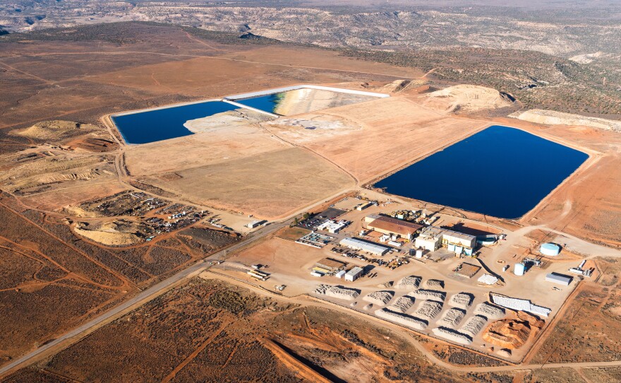 The Energy Fuels uranium mill and waste cells at White Mesa, Utah.