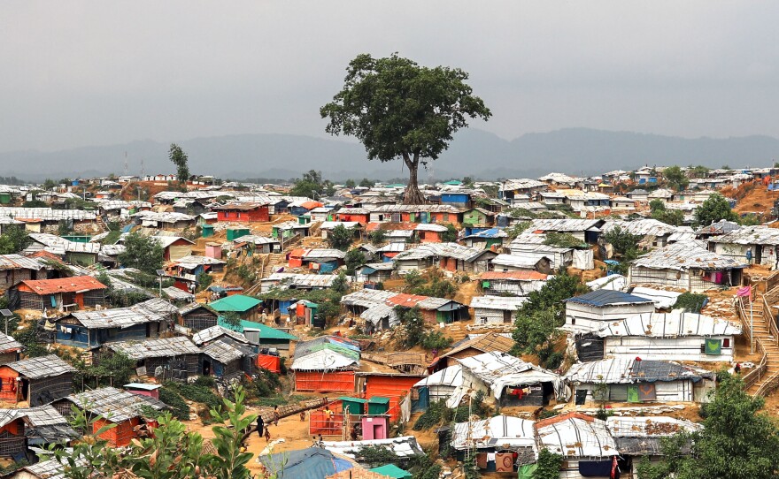 A landscape view seen in the Balukhali camp in Cox's Bazar, taken two years ago. A massive fire has swept through the camp, destroying hundreds of dwellings.