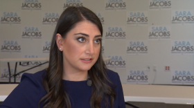 Sara Jacobs inside of her campaign office in the College Area in this undated photo.