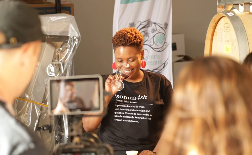 Cassandra Schaeg, host of 'Fresh Glass,' is pictured, December 2021.