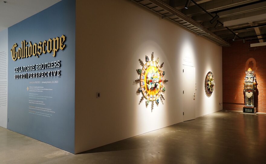 "Collidoscope: de la Torre Brothers Retro-Perspective" is a new three-decade retrospective exhibition of the San Diego border region artists Einar and Jamex de la Torre, on view at The Cheech in Riverside, Calif. through January 2023.