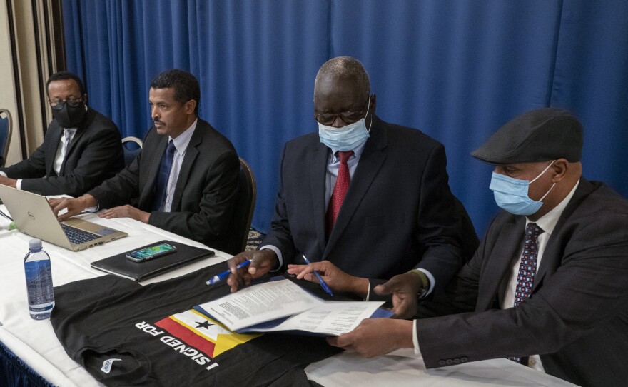 Rebel groups met at a signing ceremony Friday in Washington, D.C., to establish the United Front of Ethiopian Federalist and Confederalist Forces in opposition to the government of Ethiopian Prime Minister Abiy Ahmed.