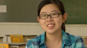 A high school senior at a school in Beijing, China, Jinyu has adopted the English name, Louise. Fascinated by the West, she says she is a Trekkie and hopes to” boldly go” to college in the West. 