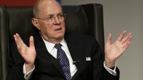 Supreme Court Justice Anthony Kennedy speaks to faculty members at the University of Pennsylvania law school, Thursday, Oct. 3, 2013. 