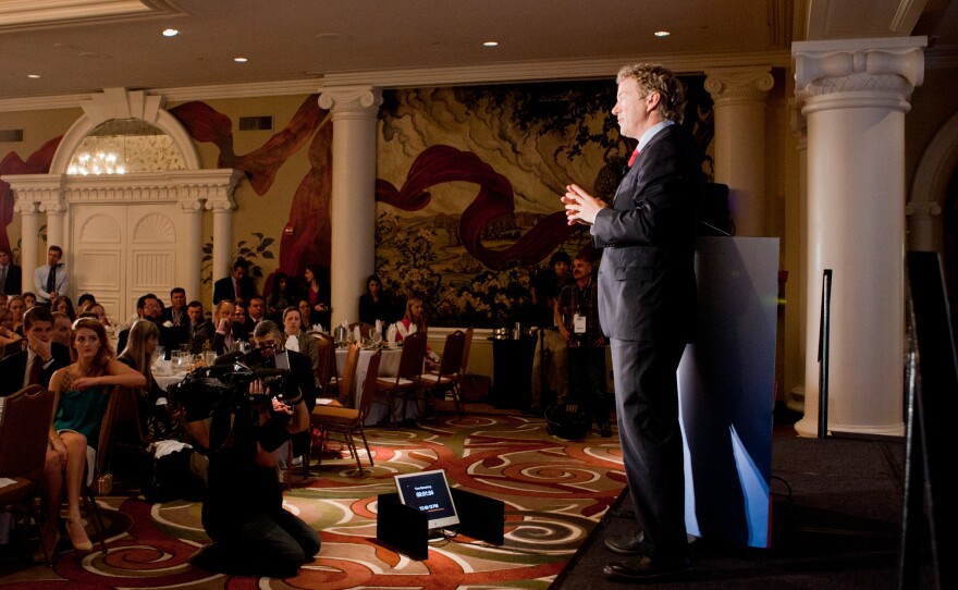 Rand Paul speaks at the Road to Majority conference on Thursday.