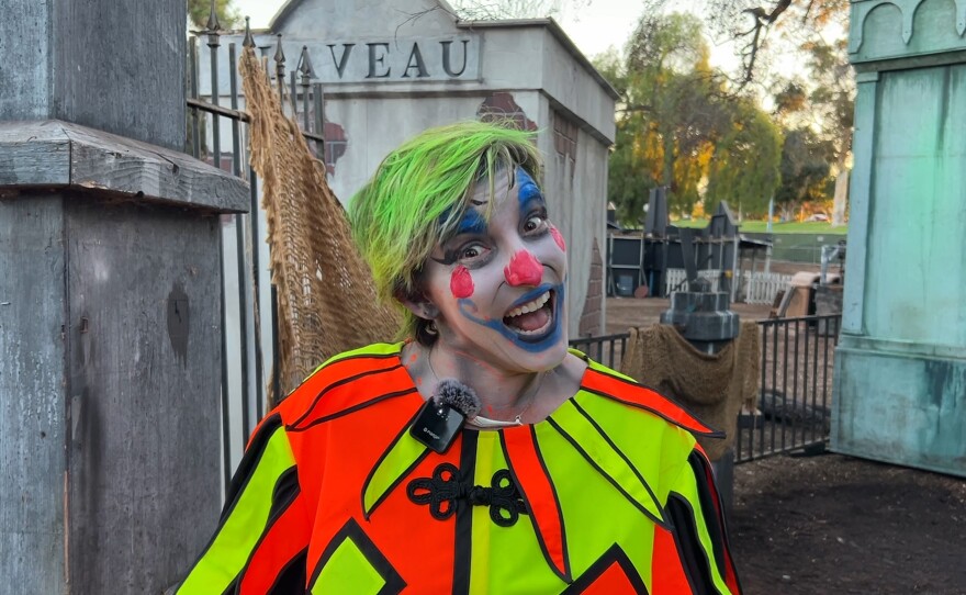 Whitney Seymour is back for her second year as a scare actor at The Haunted Trail. Oct. 1, 2025