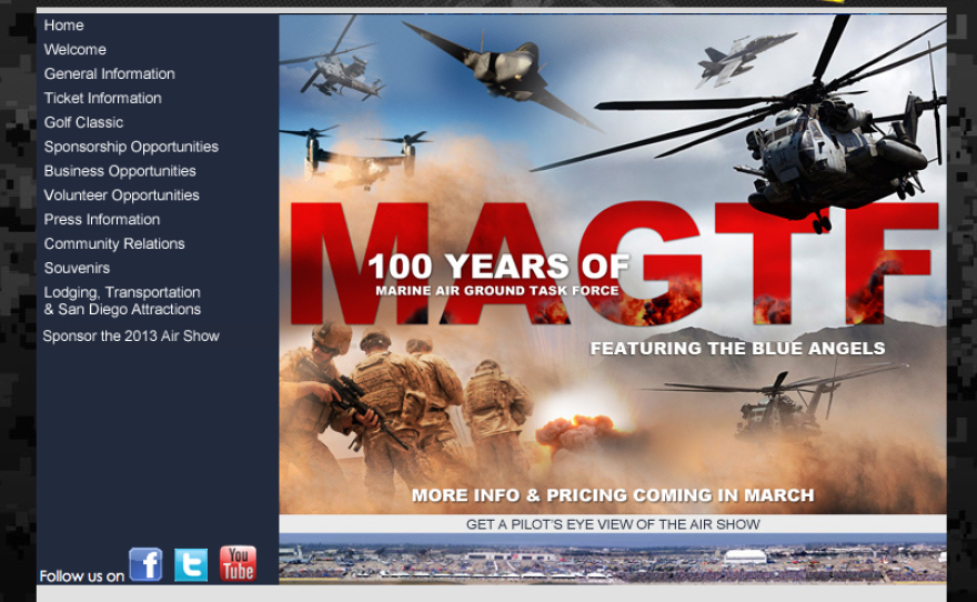 Miramar Air Show website homepage