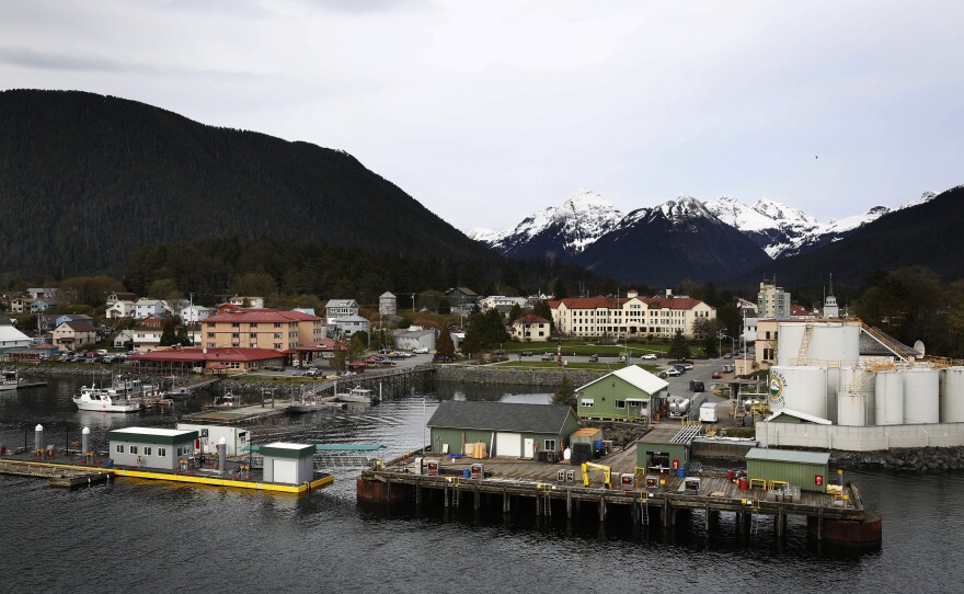 A view of downtown Sitka, Alaska.