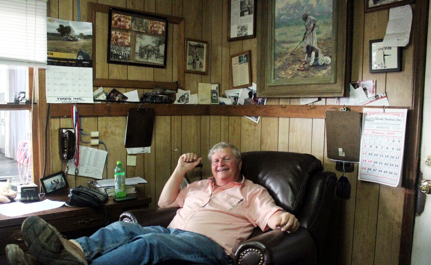 Jimmy Burch Sr., in his office at Burch Farms, in Faison, N.C.