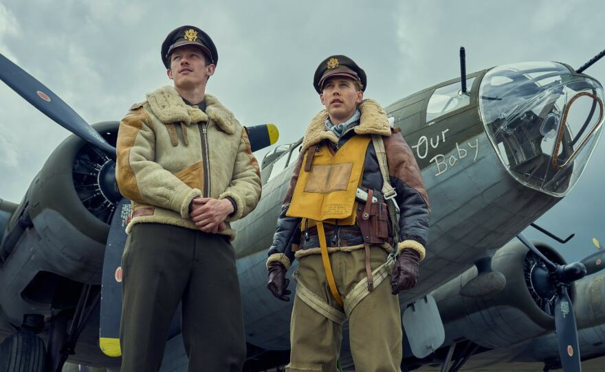 Callum Turner and Austin Butler in Masters of the Air.