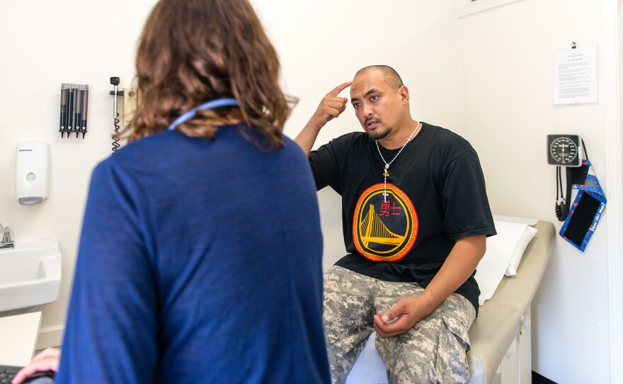 Jeremy Cortez, a patient at the Haight Ashbury Free Medical Clinics, checked in with a doctor there last fall to get treatment for a bug bite on his forehead.