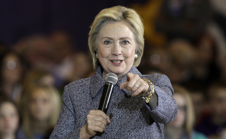 Democratic presidential candidate Hillary Clinton speaks during a town hall meeting at Keota High School, Tuesday, Dec. 22, 2015, in Keota, Iowa. Clinton has come under fire for her latest attempt at Latino outreach.