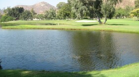 This pond on the Sycuan golf course was treated with Aquatain. 