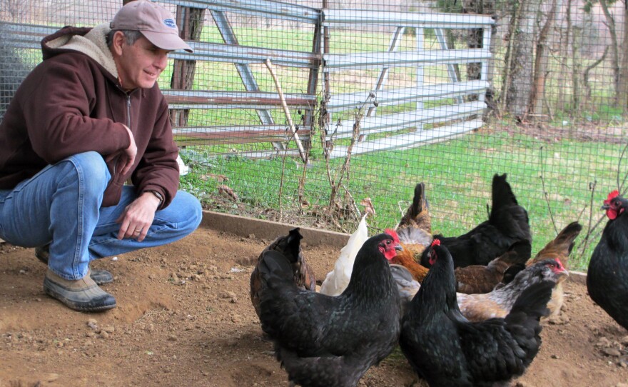 Paul Hornback lost his engineer's salary when diagnosed with Alzheimer's at age 55. He still tends chores on his farm, but worries about how his wife and kids will pay off the medical debt as his health deteriorates.