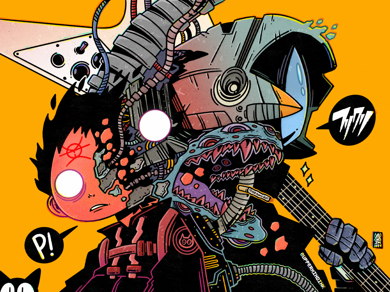 Illustration of 2000s anime "Fooly Cooly" shown in this undated illustration.