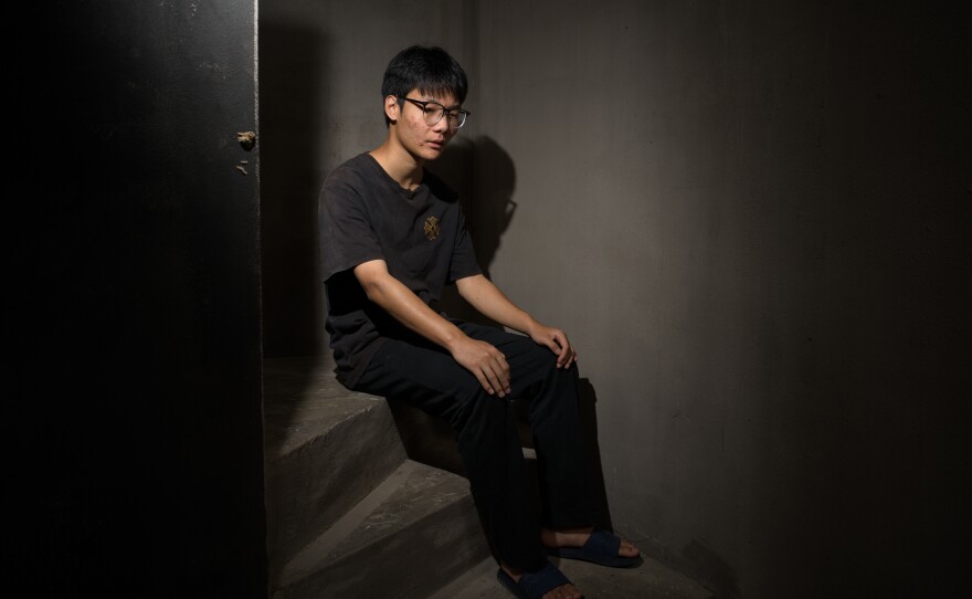 Peng, 20, has been scarred by the alleged con and is distrustful and quick to anger, according to his mother, Liu Fengling. Here, he's seen in Bangkok on Jan. 29.