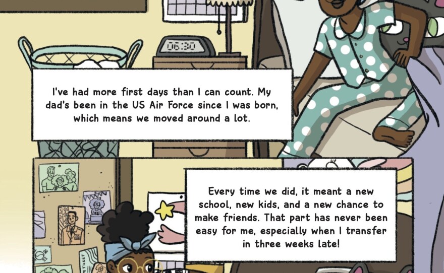 In <em>Curlfriends: New In Town, </em>12-year-old Charlie Harper starts middle school in a new town.
