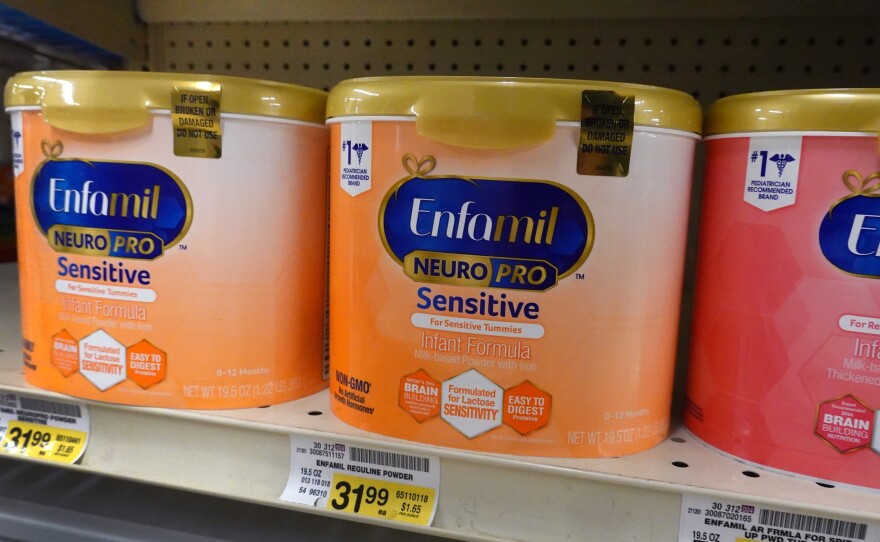 Baby formula is offered for sale at a grocery store in Chicago on Jan. 13.