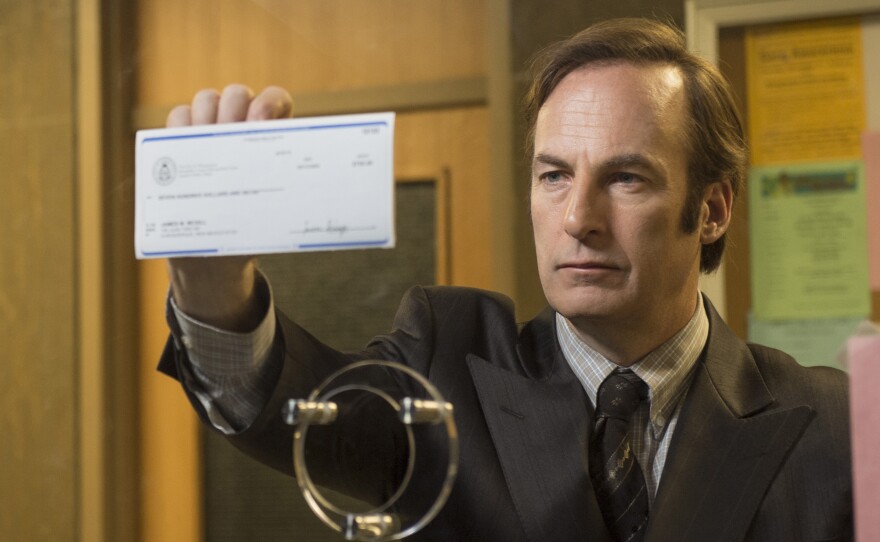 Bob Odenkirk as Saul Goodman in AMC's Breaking Bad spinoff Better Call Saul.