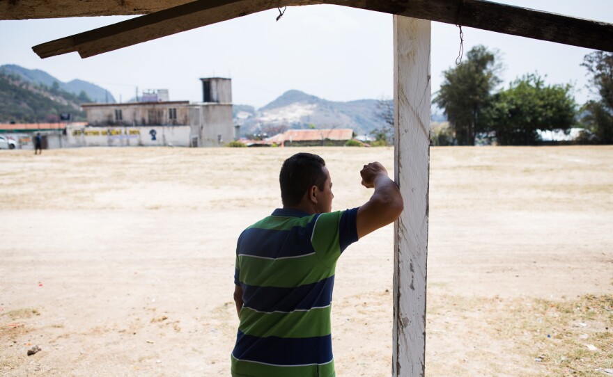 Juan, from El Salvador, was resting in a guesthouse in Gracias a Dios before beginning the trek through Mexico with his friend.