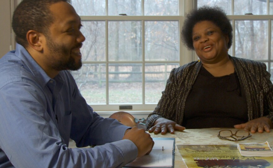 Director Shukree Tilghman with his mother.