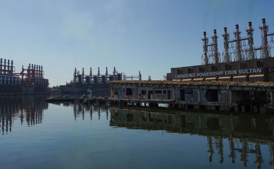 Turkish powerships docked at the bay in Havana, on Feb. 17, 2023.