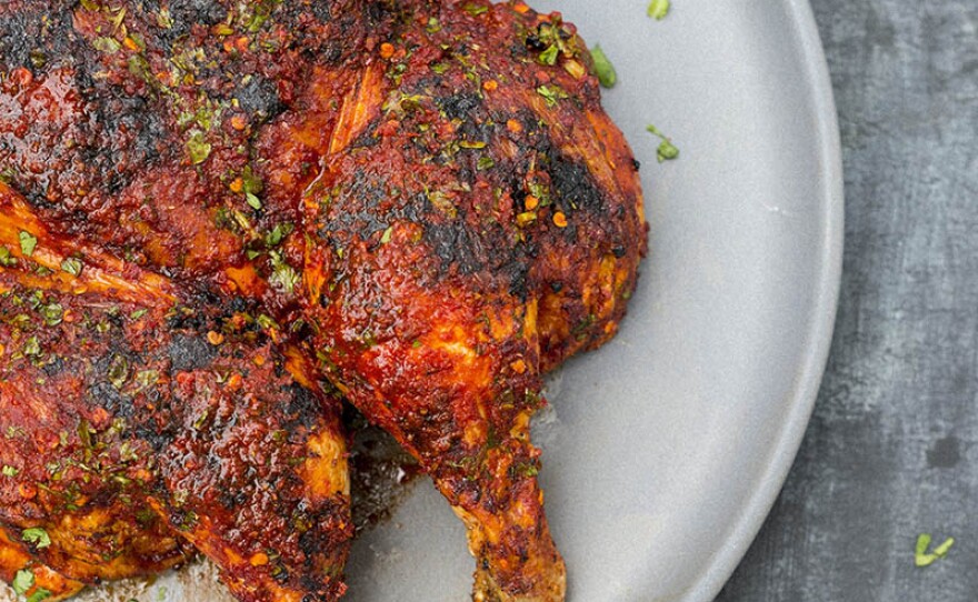 In this episode, the team explores the various colors, flavors and textures of South African cooking. Host Chris Kimball and Milk Street cook Lynn Clark prepare a bright red piri piri chicken, packed with heat from crushed chilies and slightly sweet undertones.